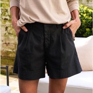 Frank & Eileen Waterford‎ 4.5" Walking Short Hig-rise Wide-leg Fit Flax Blend 6